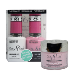 Cre8tion Gel, Lacquer, & Dip Powder Trio Set 024- Lovely