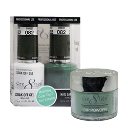 Cre8tion Gel, Lacquer, & Dip Powder Trio Set 082- Forest