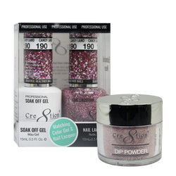 Cre8tion Gel, Lacquer, & Dip Powder Trio Set 190- Candy Land