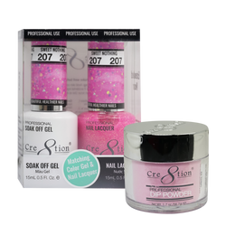 Cre8tion Gel, Lacquer, & Dip Powder Trio Set 207- Sweet Nothing