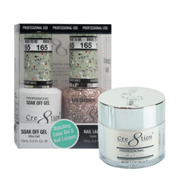 Cre8tion Gel, Lacquer, & Dip Powder Trio Set 165- Bride to Be